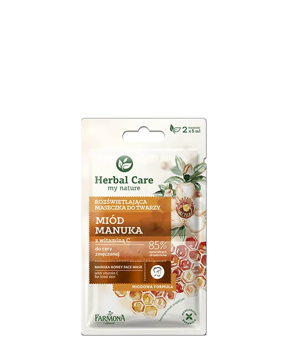 Осветляющая Выравнивающая тон маска Мёд Манука Витамин С Farmona Herbal Care Manuka Honey Face Mask Осветляющая Выравнивающая тон маска Мёд Манука Витамин С Farmona Herbal Care Manuka Honey Face Mask