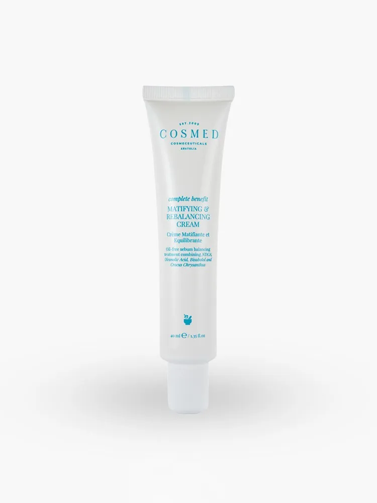 COSMED COMPLETE BENEFIT MATIFYING REBALANCING CREAM Крем матирующий, балансирующий себорегулирующий для жирной, комбинированной и с акне кожи от блеска