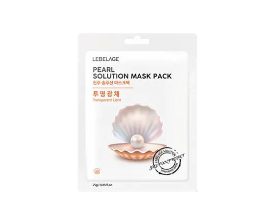 Lebelage Маска тканевая отбеливающая с экстрактом жемчуга PEARL SOLUTION MASK Lebelage Маска тканевая отбеливающая с экстрактом жемчуга PEARL SOLUTION MASK