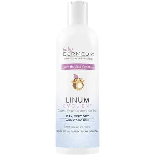 Товар Dermedic EMOLIENT LINUM BABY кремовый гель для умывания для детей Товар Dermedic EMOLIENT LINUM BABY кремовый гель для умывания для детей