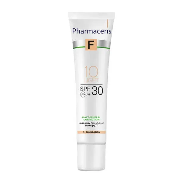 Pharmaceris F Матирующий минеральный тональный флюид SPF 30 Pharmaceris F Матирующий минеральный тональный флюид SPF 30