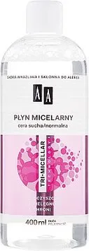 Товар Мицеллярная вода для сухой кожи лица 400мл AA TRI-MICELLAR TECHNOLOGY Для умывания и снятия макияжа Товар Мицеллярная вода для сухой кожи лица 400мл AA TRI-MICELLAR TECHNOLOGY Для умывания и снятия макияжа