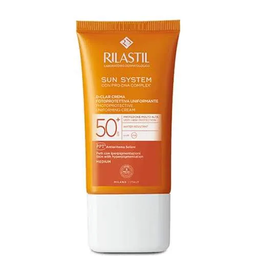 Товар Rilastil Sun System D-Clar SPF 50 Солнцезащитный тонирующий крем СПФ 50 выравнивающий тон кожи с пигментацией Кремы Товар Rilastil Sun System D-Clar SPF 50 Солнцезащитный тонирующий крем СПФ 50 выравнивающий тон кожи с пигментацией Кремы