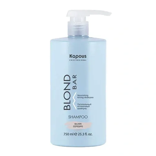 Kapous Professional Blond Bar Оттеночный шампунь для блонда волос, 750мл Kapous Professional Blond Bar Оттеночный шампунь для блонда волос, 750мл