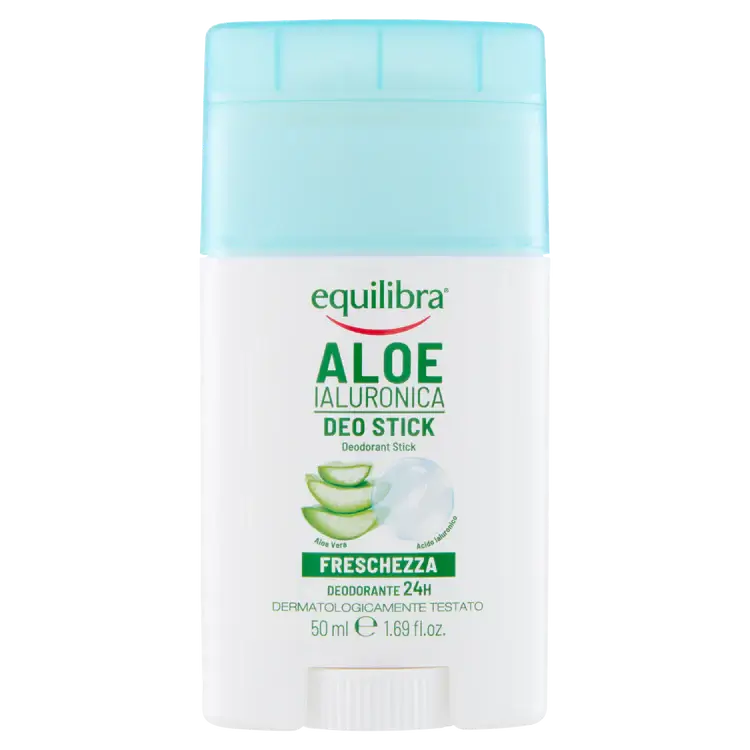 EQUILIBRA Aloe Гиалуроновый дезодорант стик АЛОЭ без спирта от запаха