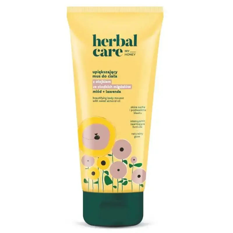 Крем-мусс для тела увлажняющий с экстрактом меда, маслом миндаля и лавандой для сухой кожи. Farmona HERBAL CARE MY HONEY 