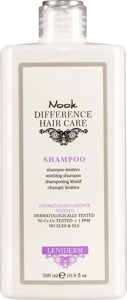 Nook, Деликатный успокаивающий смягчающий шампунь для чувствительной кожи головы Ph 5,2, DIFFERENCE HAIR CARE LENIDERM delicate soothing shampoo