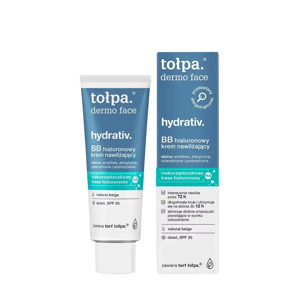 Дневной увлажняющий BB крем с гиалуроновой кислотой SPF30 Tolpa dermo face hydrativ 