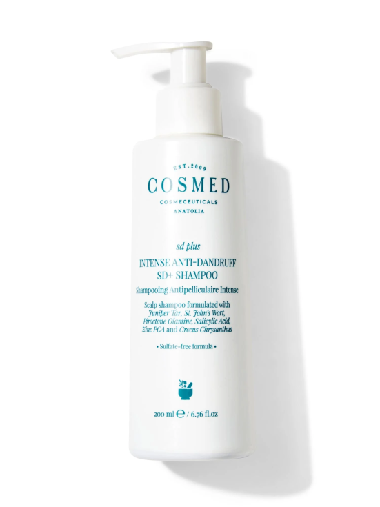COSMED SD PLUS INTENSE ANTI DANDRUFF SD+ Шампунь интенсивный от перхоти очищающий успокаивающий без сульфатов с можжевеловой смолой, зверобоем и корнем солодки