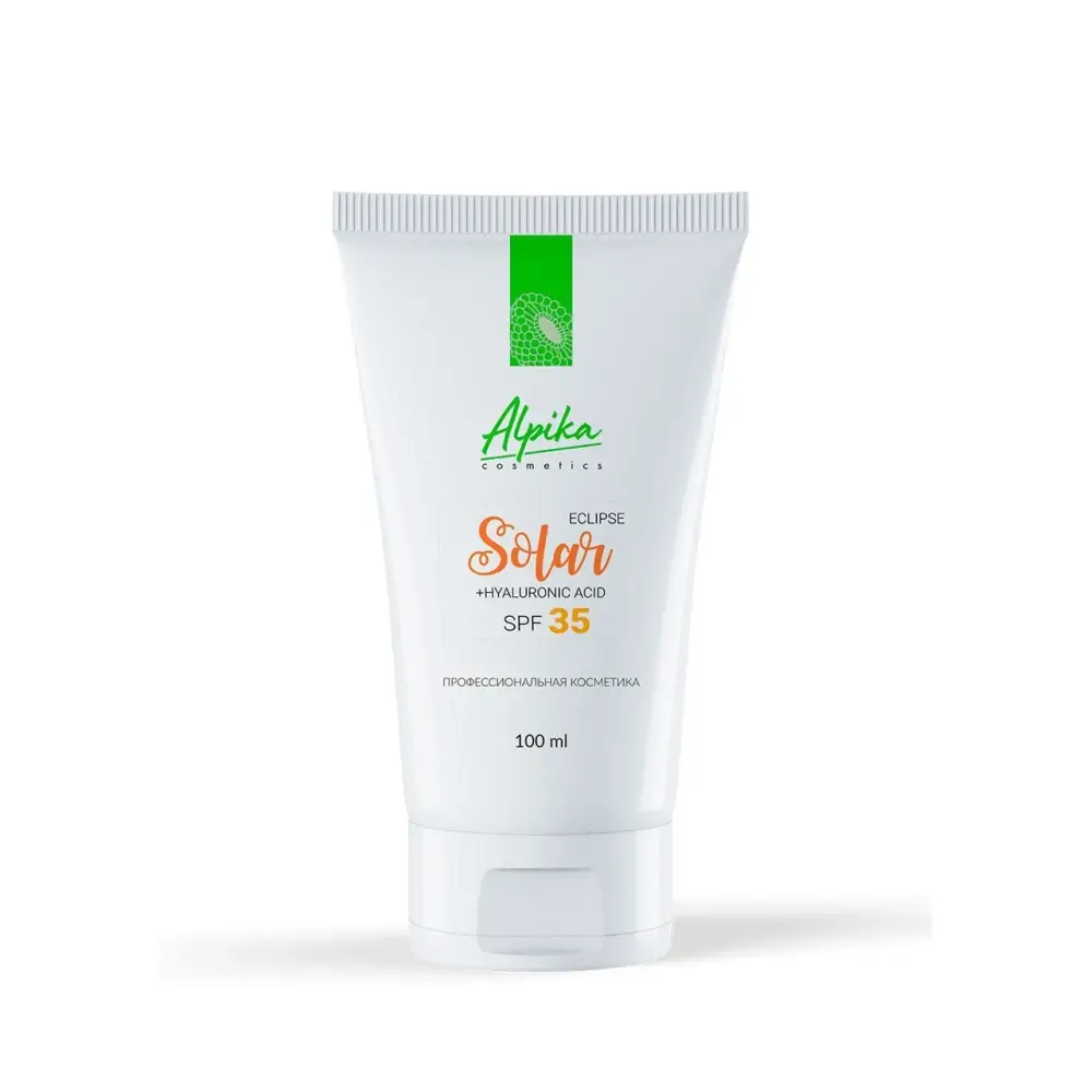 Крем солнцезащитный для тела с гиалуроновой кислотой solar eclipse spf 35 Alpika