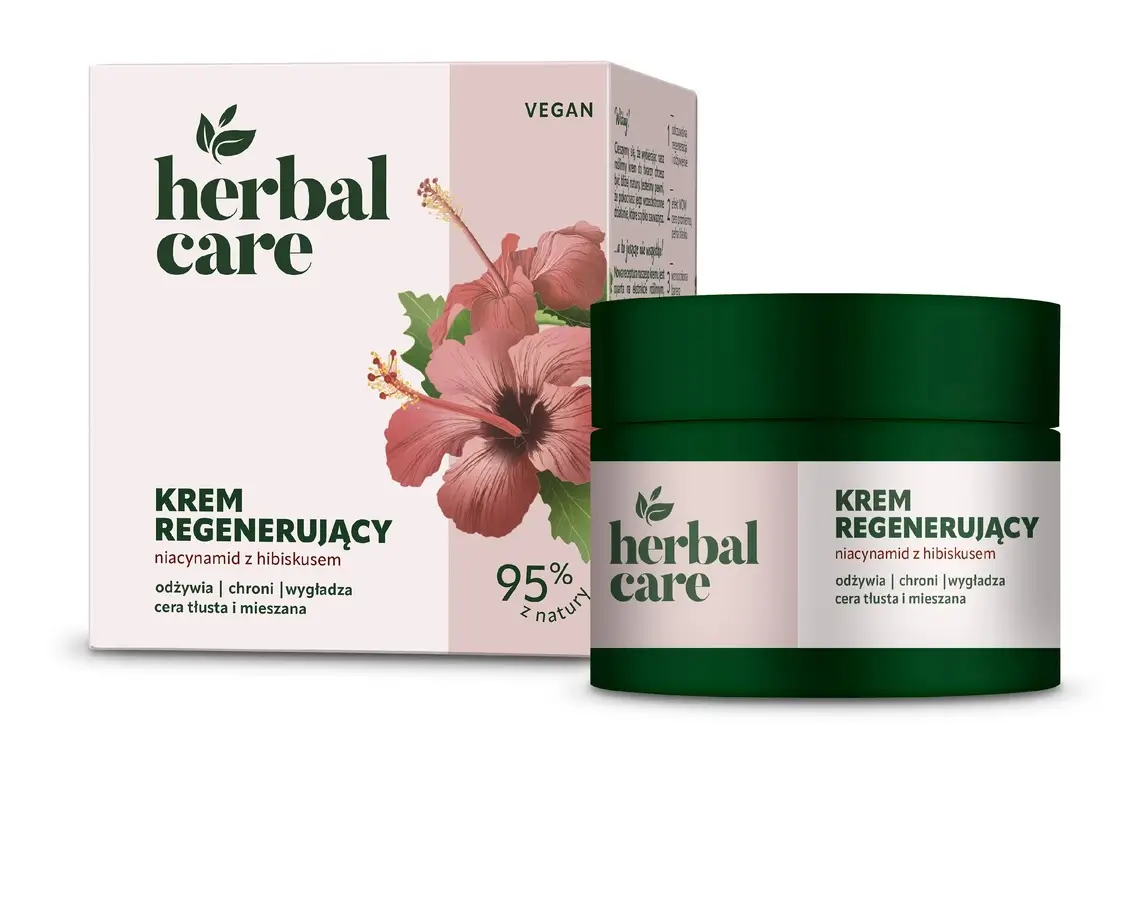 Farmona HERBAL CARE. Регенерирующий крем с ниацинамидом и гибискусом для жирной и комбинированной кожи - день и ночь
