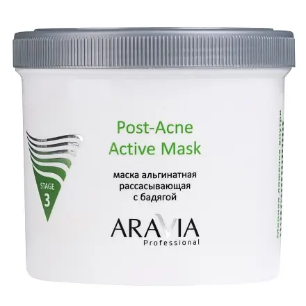 Альгинатная маска рассасывающая с бадягой от акне Post-Acne Active Mask ARAVIA Professiona