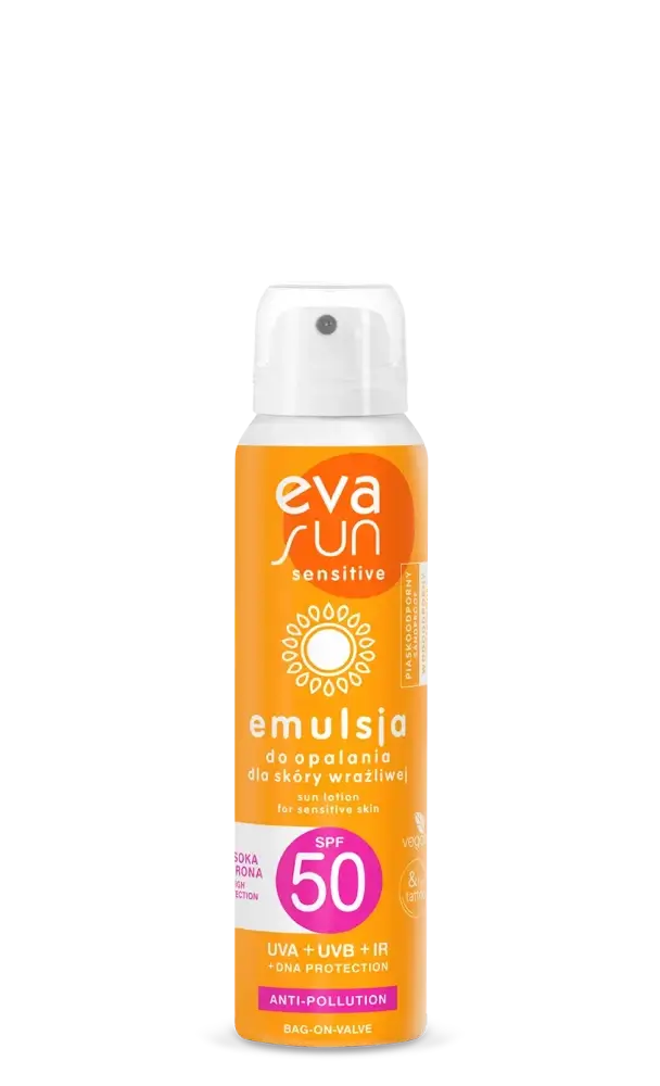 EVA SUN Солнцезащитный крем спрей с витамином Е для чувствительной кожи SENSITIVE SPF 50 EVA SUN Солнцезащитный крем спрей с витамином Е для чувствительной кожи SENSITIVE SPF 50