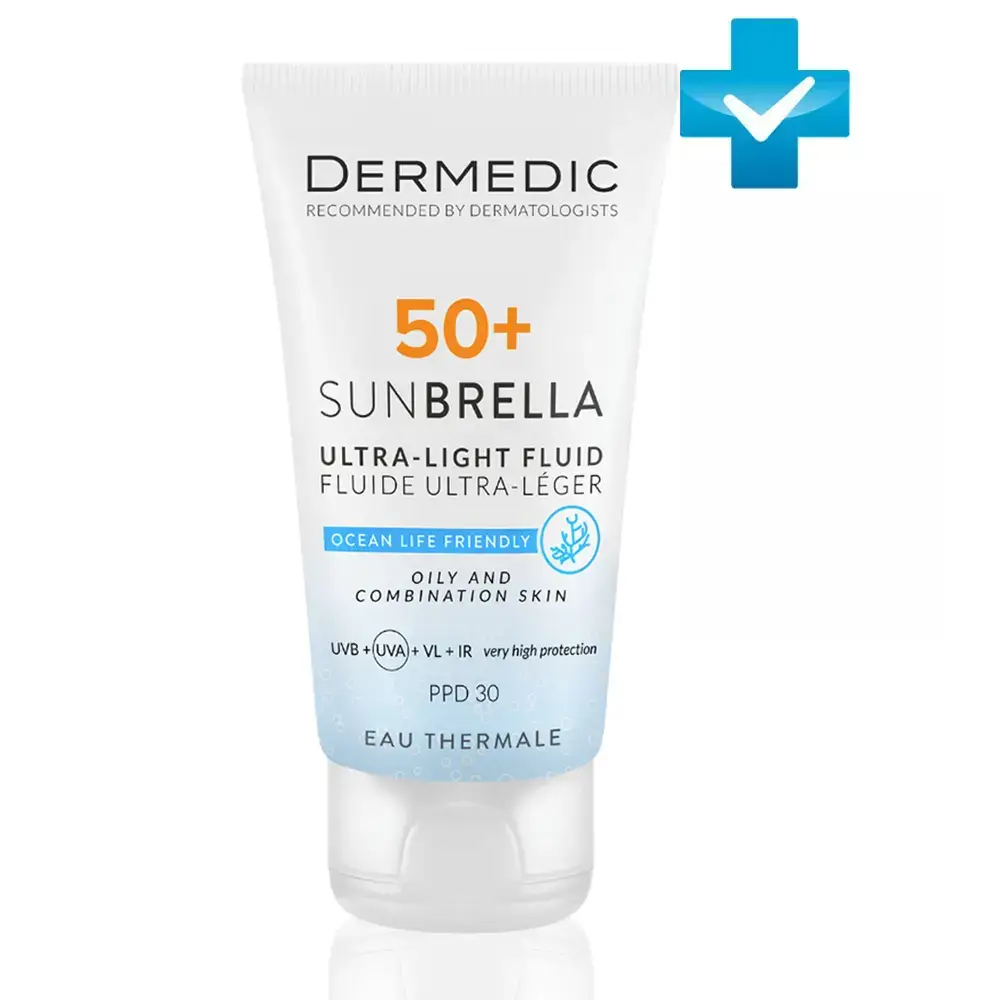 Dermedic Sunbrella Солнцезащитный Ультралегкий флюид SPF 50 + для жирной и комбинированной кожи Дермедик