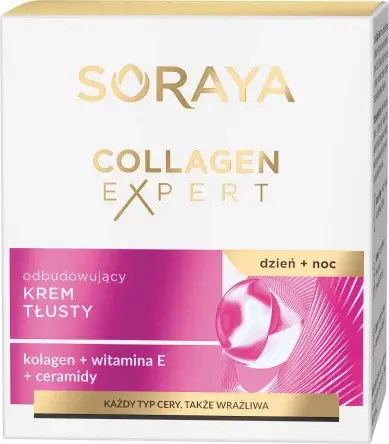 Товар SORAYA COLLAGEN EXPERT Восстанавливающий крем с морским коллагеном, витамином E и керамидами, дневной и ночной Кремы Товар SORAYA COLLAGEN EXPERT Восстанавливающий крем с морским коллагеном, витамином E и керамидами, дневной и ночной Кремы