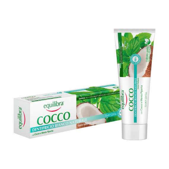 Зубная паста кокосовая отбеливающая Aloe EQUILIBRA Зубная паста кокосовая отбеливающая Aloe EQUILIBRA