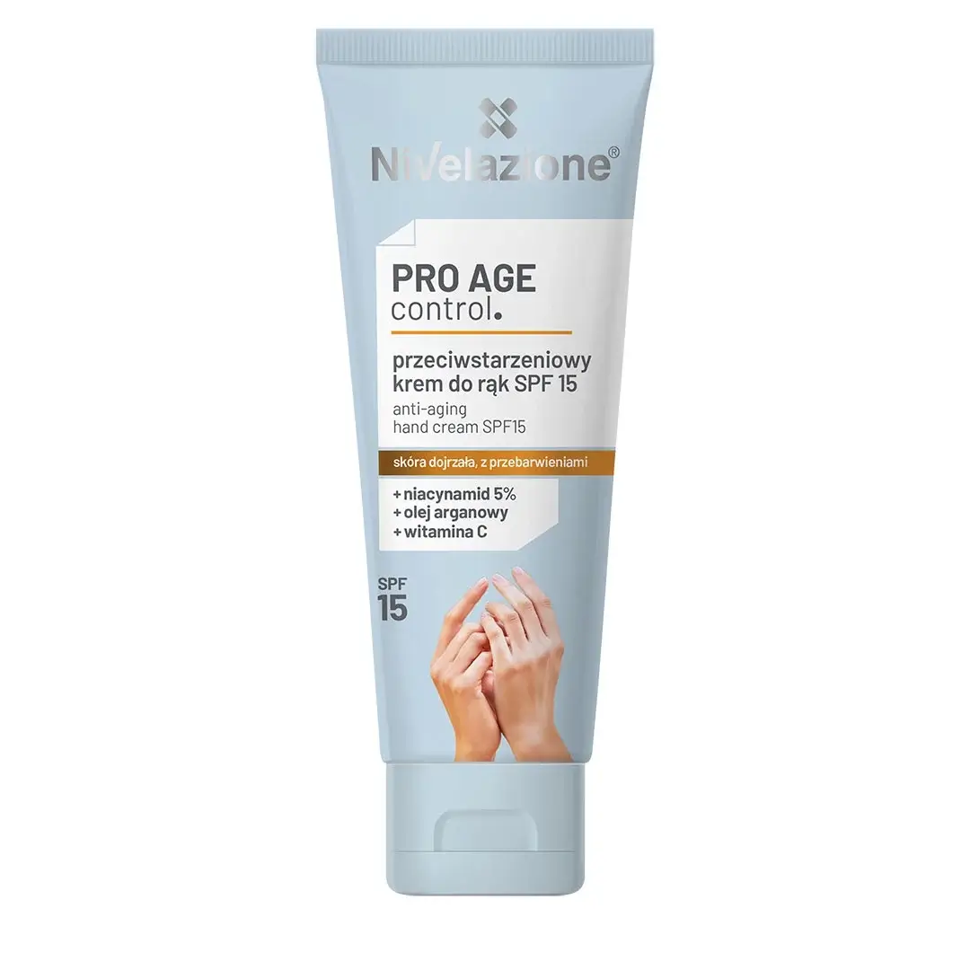 Антивозрастной крем для рук SPF15 Nivelazione Farmona с ниацинамидом 5% аргановым маслом и витамином С