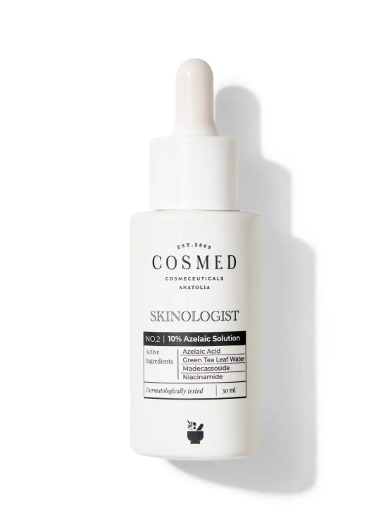 COSMED SKINOLOGIST AZELAIC SOLUTION Сыворотка от пятен осветляющая увлажняющая с 10 % азелаиновой кислотой и зеленым чаем