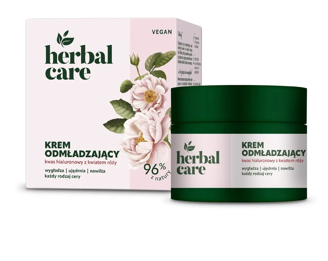 Farmona HERBAL CARE. Омолаживающий крем с гиалуроновой кислотой и цветком розы для всех типов кожи - веганский, дневной и ночной