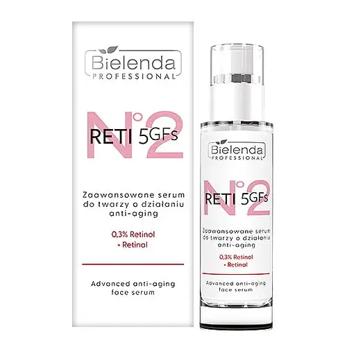 Bielenda Professional Сыворотка антивозрастная с 0,3 % ретинолом укрепляющая и подтягивающая от морщин. RETI 5 GFs Advanced Anti-Aging