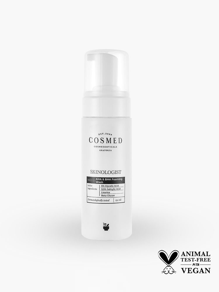 COSMED SKINOLOGIST AHA BHA FOAMING WASH Пенка для умывания очищающая с АНА и ВНА кислотами для жирной, комбинированной склонной к акне кожи