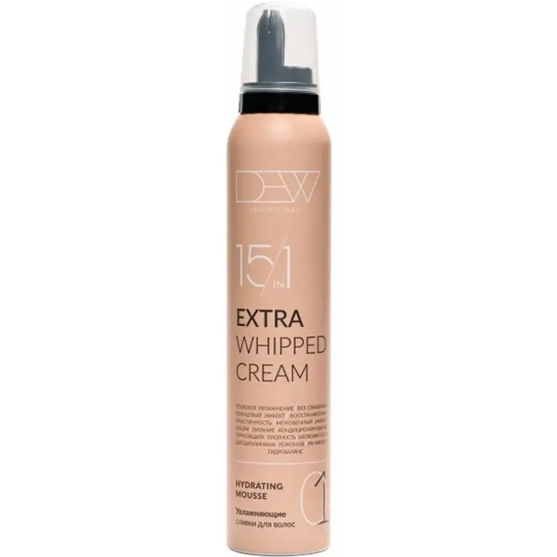 Dew Professional Extra 15 в 1 Hydrating Mousse Увлажняющие сливки для восстановления волос WHIPPED CREAM HYDRATING