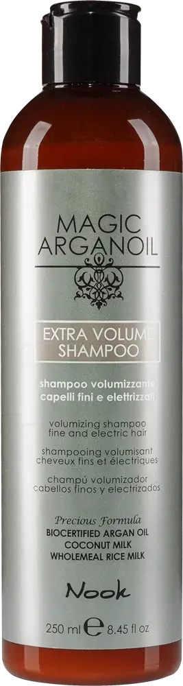 Nook Шампунь для объема тонких волос от пушения и электризации, Магия Арганы, MAGIC ARGANOIL EXTRA VOLUME SHAMPOO