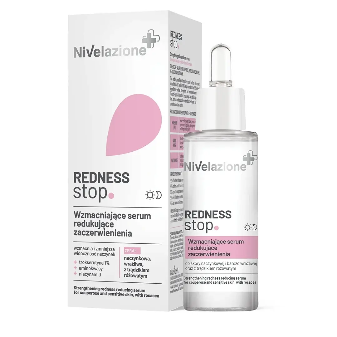 Farmona NIVELAZIONE REDNESS STOP Укрепляющая Сыворотка от покраснений для чувствительной кожи с куперозм и розацеа с ниацинамидом