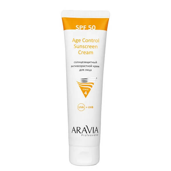 ARAVIA Professional Cолнцезащитный антивозрастной крем для лица Аравия AGE CONTROL SUNSCREEN CREAM SPF 50 ARAVIA Professional Cолнцезащитный антивозрастной крем для лица Аравия AGE CONTROL SUNSCREEN CREAM SPF 50