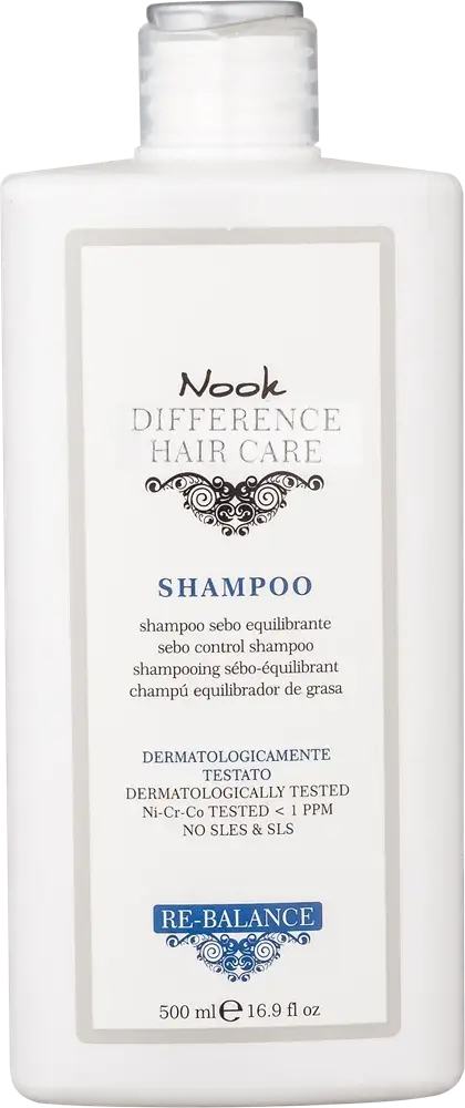 Nook Re-Balance, Шампунь себорегулирующий для жирных волос, DIFFERENCE HAIR CARE Sebo Control Shampoo Nook Re-Balance, Шампунь себорегулирующий для жирных волос, DIFFERENCE HAIR CARE Sebo Control Shampoo