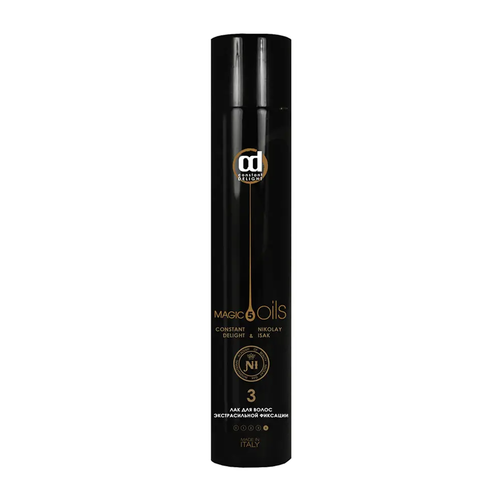 Лак для волос экстрасильной фиксации 3 без запаха. 5 Magic Oil Style Constant Delight