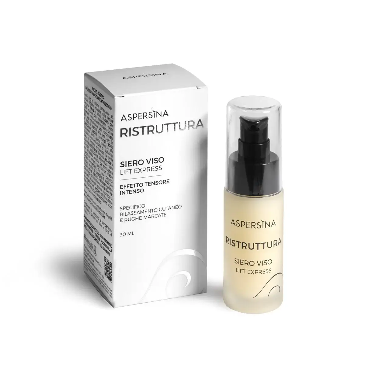 ASPERSINA RISTRUTTURA SIERO VISO Lift Express Лифтинг сыворотка для лица интенсивная подтягивающая с муцином улитки и пептидами