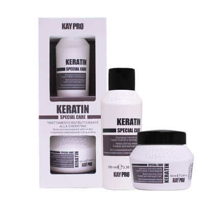 Мини набор Тревел для путешествий KAYPRO Keratin восстанавливающий для волос маска и шампунь Мини набор Тревел для путешествий KAYPRO Keratin восстанавливающий для волос маска и шампунь