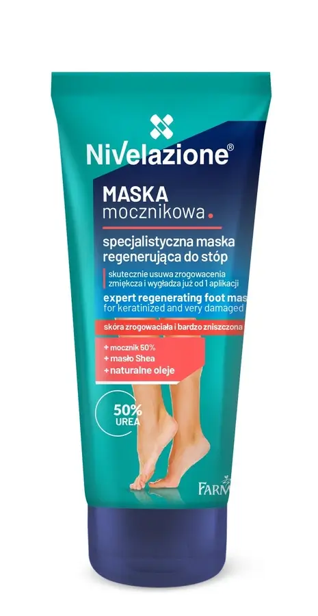 NIVELAZIONE EXPERT Маска с 50 % мочевины восстанавливающая, для поврежденной и ороговевшей кожи стоп Farmona 