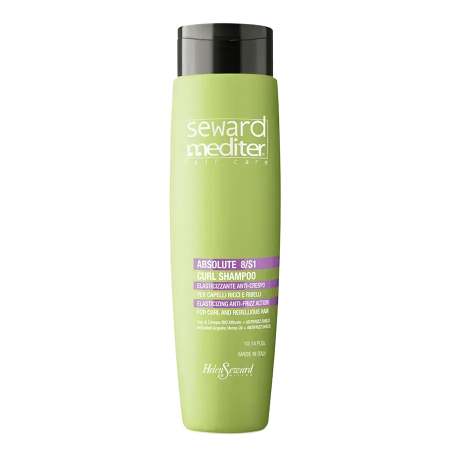 Helen Seward MEDITER ABSOLUTE CURL Дисциплинирующий шампунь для вьющихся и непослушных волос от пушистости с маслом конопли