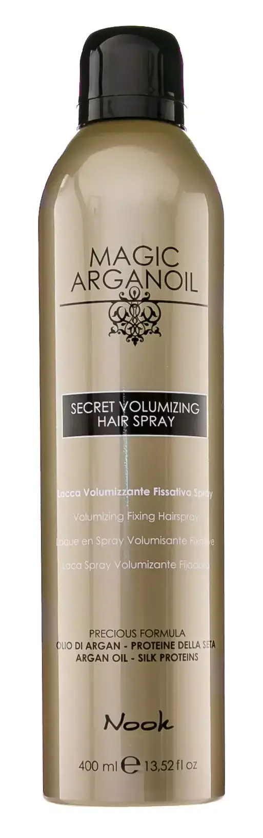 Nook Лак для объема волос, Фиксирующий спрей, Магия Арганы, MAGIC ARGANOIL SECRET VOLUMIZING HAIR SPRAY