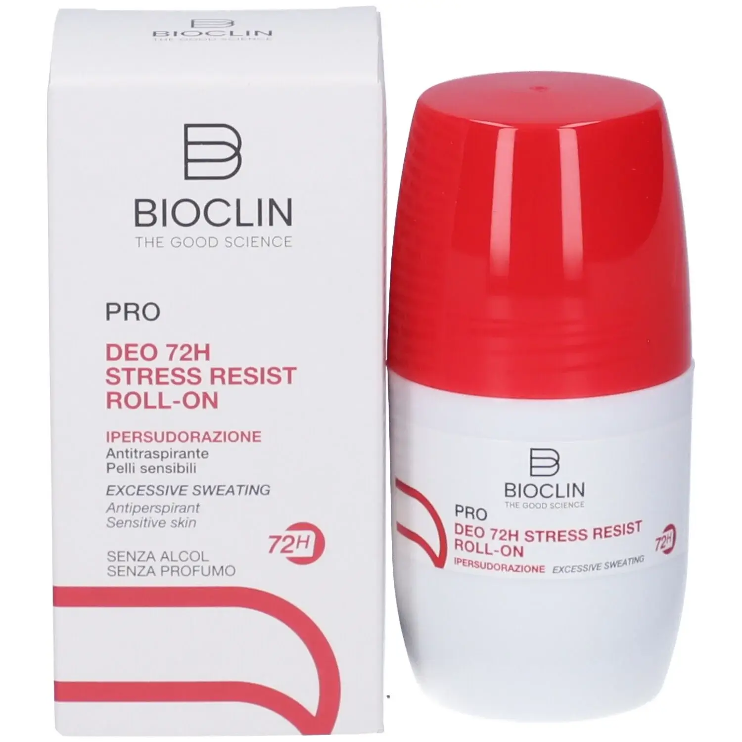 Шариковый дезодорант - антиперспирант от повышенного потоотделения Bioclin Pro Deo 72H Stress Resist Roll-On