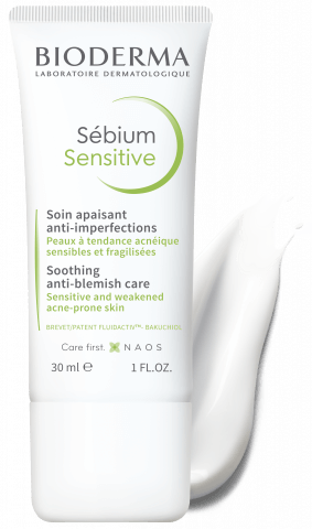 Bioderma Sebium Sensitive Крем для лица успокаивающий от покраснений и прыщей Сенситив Себиум Биодерма