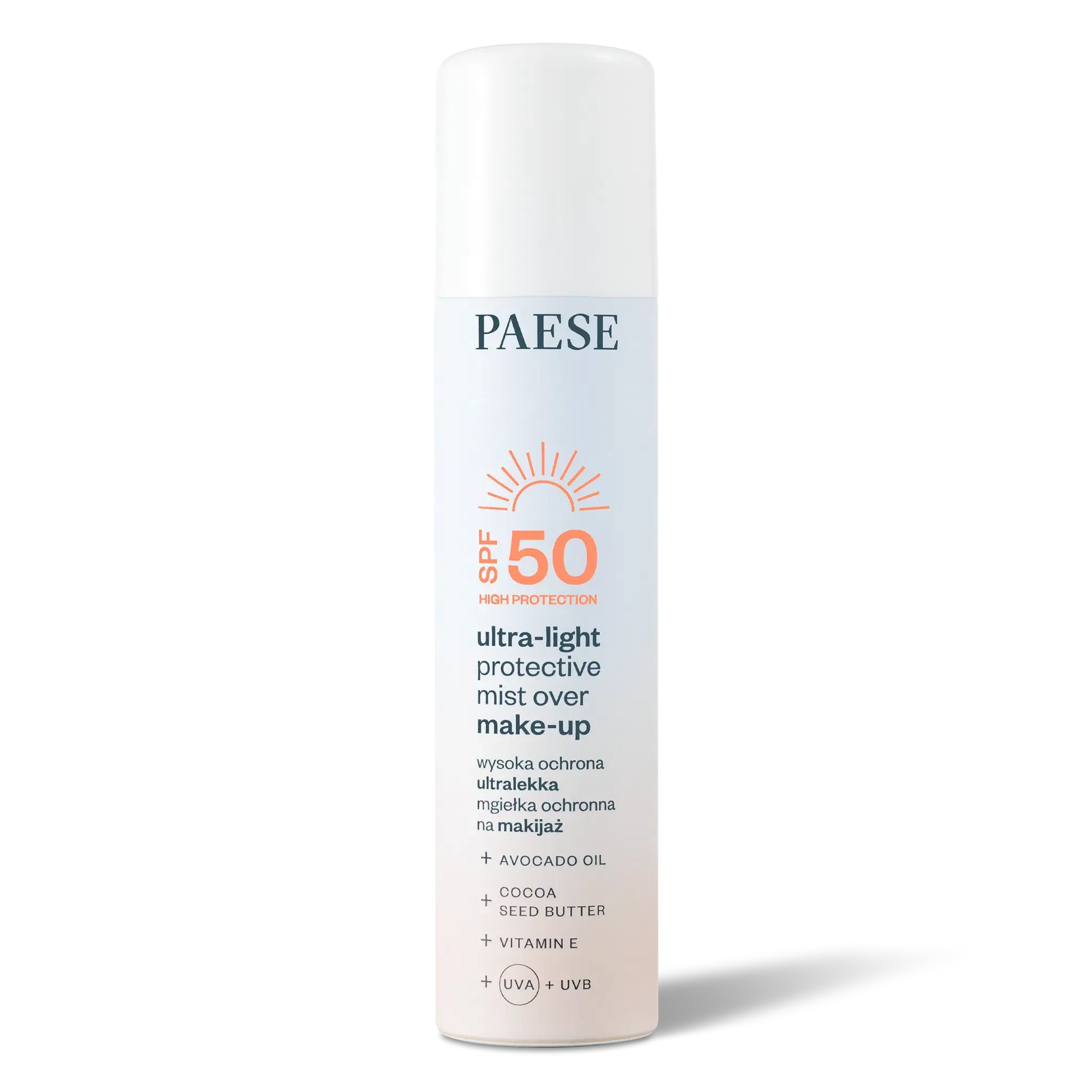 PAESE Ультралегкий солнцезащитный спрей-мист для макияжа SPF50 PAESE Ультралегкий солнцезащитный спрей-мист для макияжа SPF50