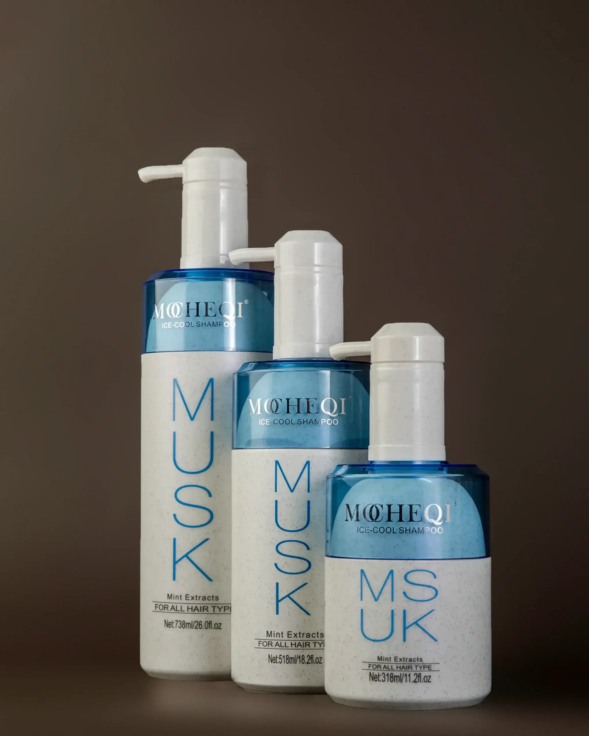 MOCHEQI Шампунь освежающий холодный лёд с мятой и маслом чайного дерева MUSK ICE-COOL SHAMPOO