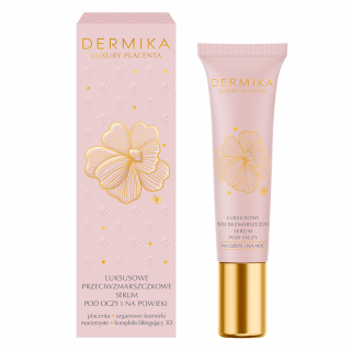 Сыворотка от морщин для глаз и век на день и на ночь DERMIKA LUXURY PLACENTA