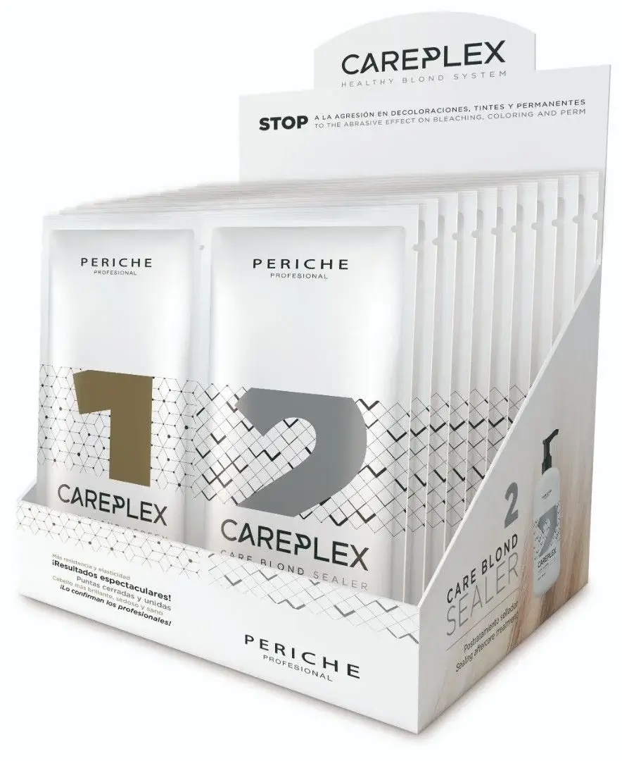 Careplex для запечатывания кутикулы и уменьшения повреждений от осветления, окрашивания и химической завивки, Шаг1 и Шаг2 Periche Careplex для запечатывания кутикулы и уменьшения повреждений от осветления, окрашивания и химической завивки, Шаг1 и Шаг2 Periche