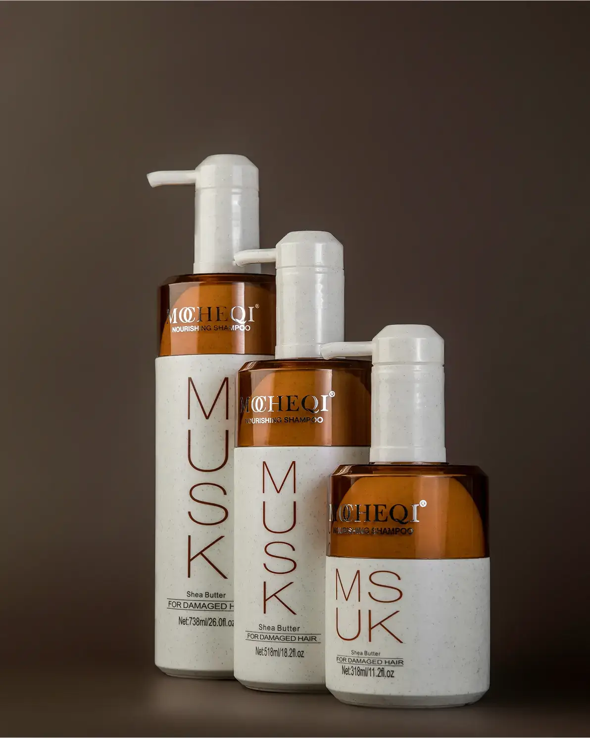 Мачеки Шампунь питательный для сухих, окрашенных и поврежденных волос с кератином и маслом ши Mocheqi MUSK NOURISHIHG