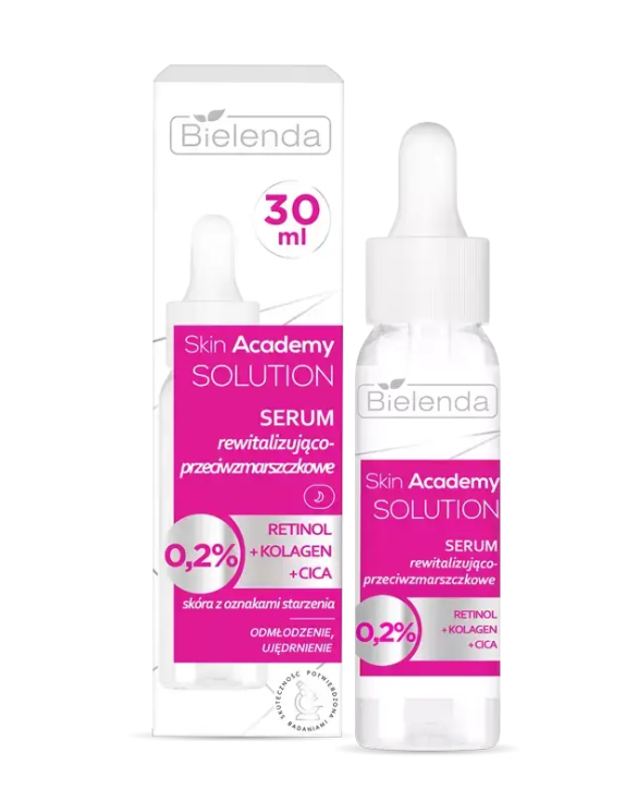 BIELENDA SKIN ACADEMY SOLUTION восстанавливающая сыворотка от морщин RETINOL, COLLAGEN, CICA