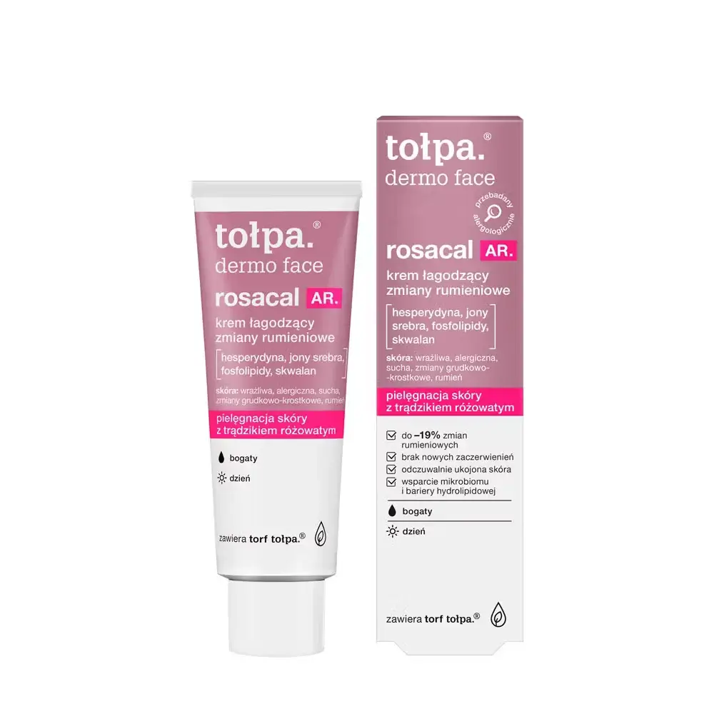 Tolpa dermo face rosacal AR Насыщенный успокаивающий дневной крем при розацеа для снятия покраснения 