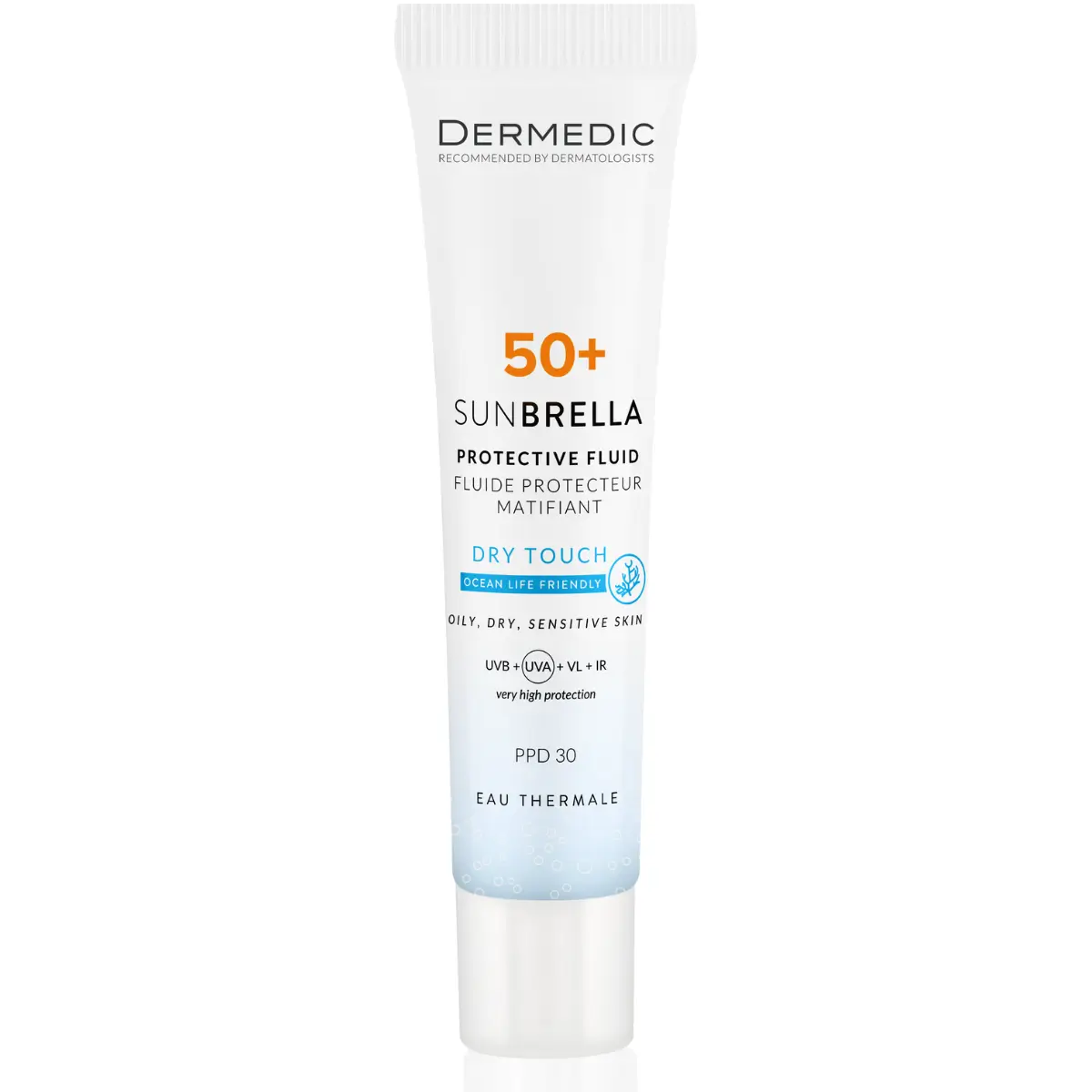 DERMEDIC SUNBRELLA DRY TOUCH Матирующий защитный флюид SPF 50+ PDD 30