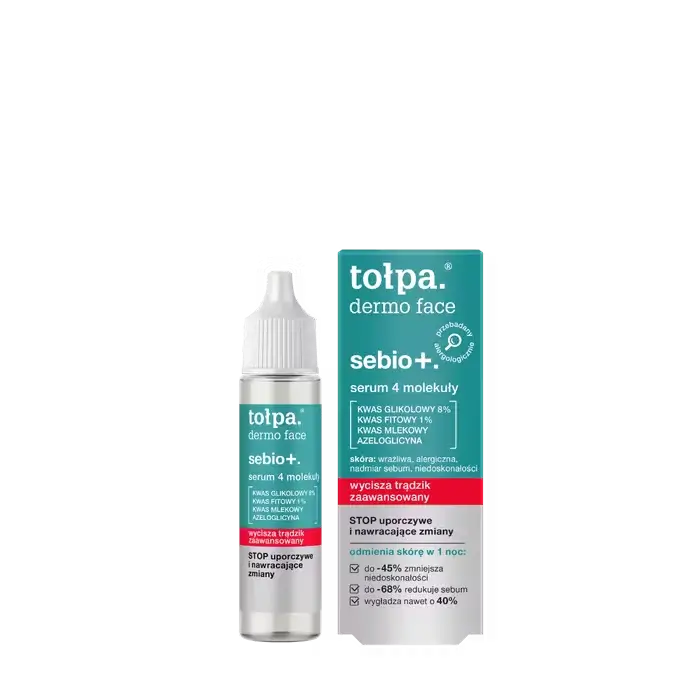 Tolpa Dermo Face Sebio Сыворотка с 4 молекулами кислот гликолевой, фитиновой, молочной кислотами и азелоглицином