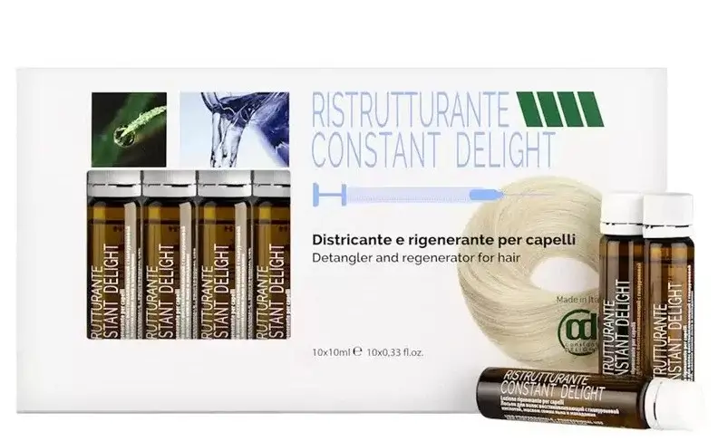 Constant Delight Лосьон восстанавливающий для поврежденных волос с гиалуроновой кислотой, маслом семян льна и макадамии