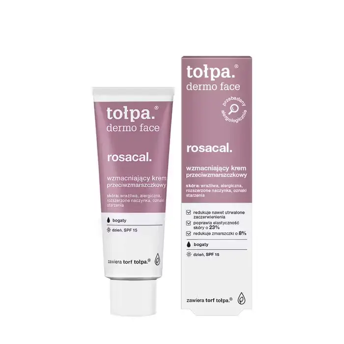 Tolpa dermo face rosacal Насыщенный укрепляющий крем от морщин снижает чувствительность кожи и успокаивает покраснение SPF 15