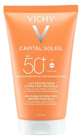 VICHY Capital Soleil Солнцезащитное увлажняющее молочко для лица и тела SPF50 +
